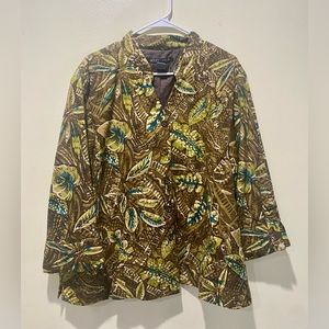 Scott Taylor jacket/blazer tropical print size 2X
